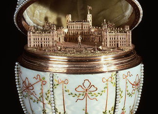 House Of Fabergé Gatchina Palace Egg Walters 44500 Open View B