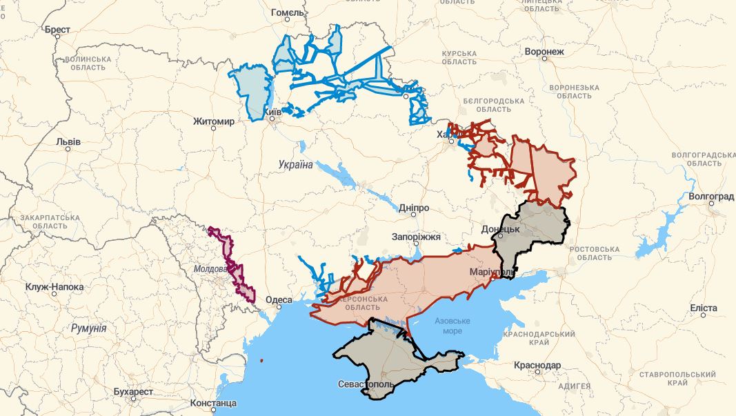 interaktywna mapa walk w ukrainie